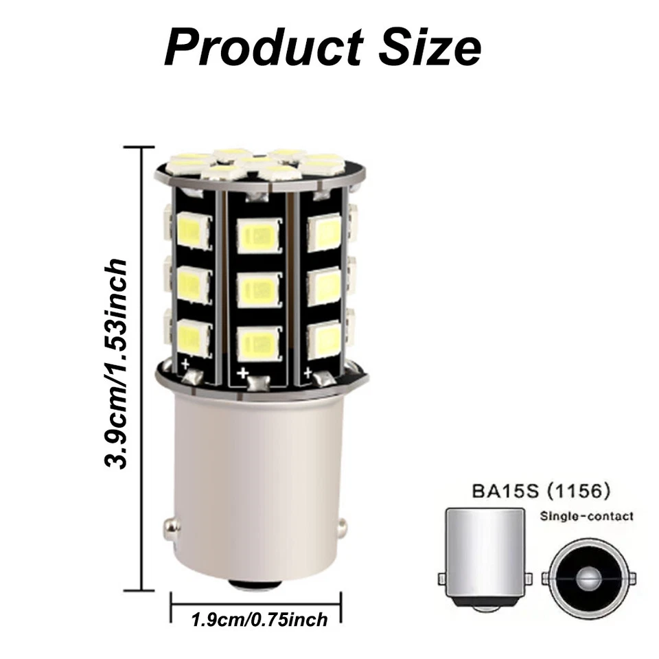 2x 33-2835SMD LED Daytime Running Light Bulbs for Volkswagen Jetta DRL 2011-2016 - Image 3 of 4
