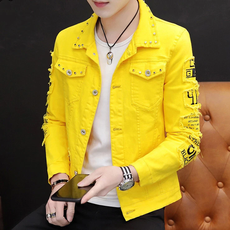 Spring And Autumn Jeans Coat Men s Korean style Fashion Students