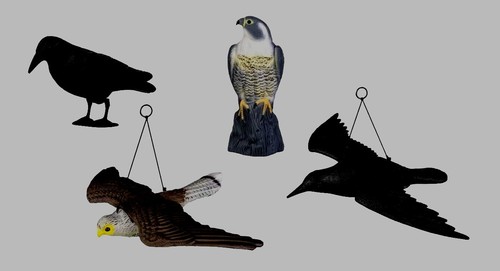 Falke Krähe Rabe Taube Vogelabwehr Taubenschreck Vogelscheuche Taubenabwehr - Bild 6 von 16