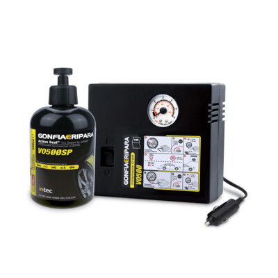 Kit Gonfia E Ripara Gomme Universale – Compressore 12V + Flacone 280ml, Per Auto, Moto, Bici, Scooter E Monopattini - 2