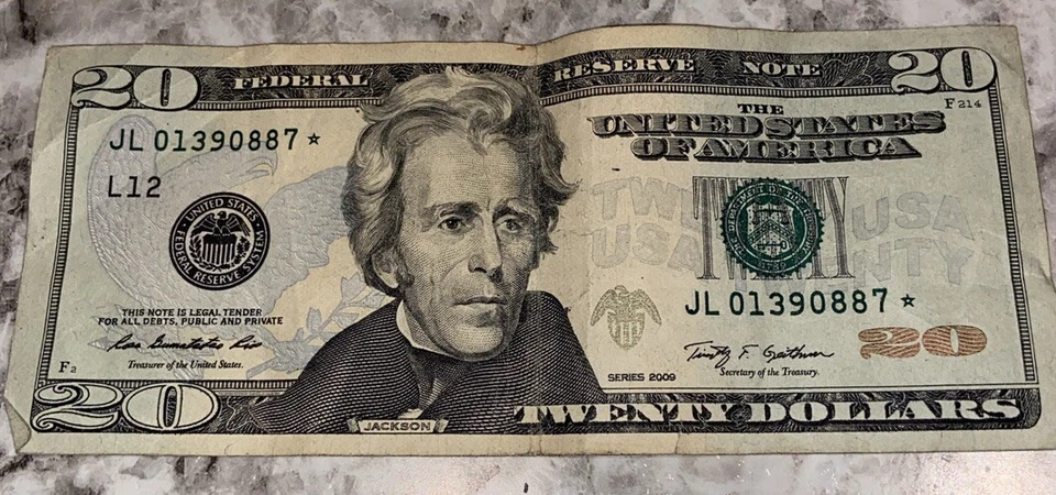 $20 Bill Star Note Thomas Jefferson ￼ - Image 2 of 2