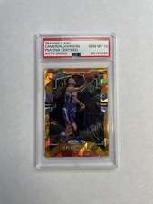 Cameron Johnson Signed Panini Prizm Orange Rookie Card PSA/DNA Auto Grade 10 RC