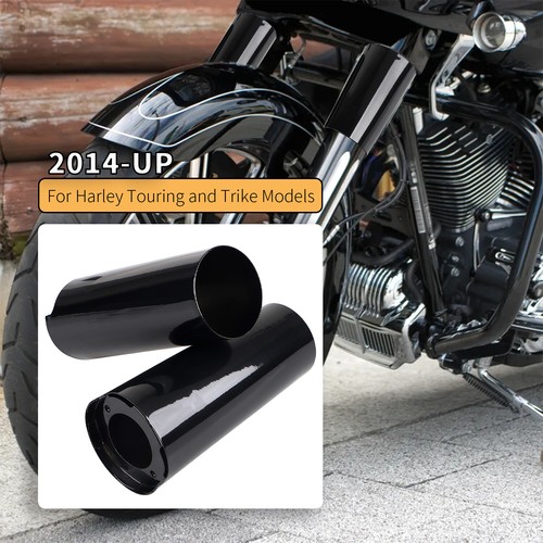 +2" Extended Fork Tube Slider Covers Cowbells Kit For Harley Road King Tri Glide eBay