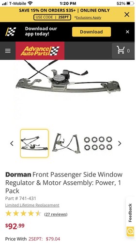 741-431 Window Regular And Motor - Picture 3 of 3