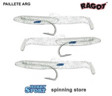 RAGLOU RAGOT 85 MM COLORE PAILLET ARGENTO CONF. 3 pz SILICONICO BARCHINO TRAINA