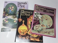Lot of 3 Nancy Harron Books Harron's Nest 4, 5 & Floor Decor Decorative Painting