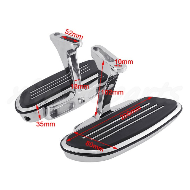Harley OEM Chrome Streamliner Touring Front FloorBoards Sets
