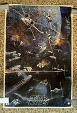 VINTAGE STAR WARS 20TH CENTURY FOX 1977 33X22 LAMINATED  YT40