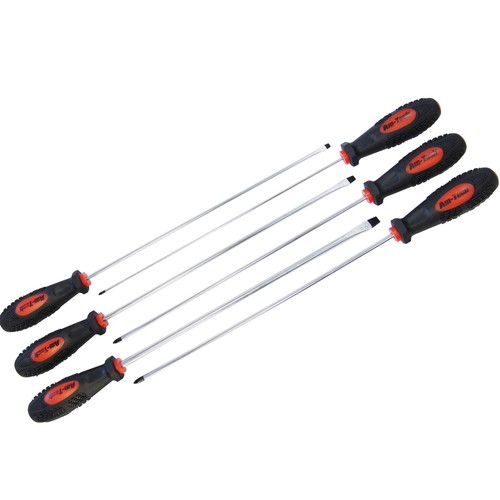 6 Pc Comfort Grip Long Reach Screwdriver Set Extra Long Screwdrivers eBay