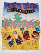 Broderbund Turns On Your Nintendo 11.75" x 15.75" Fold Out Poster