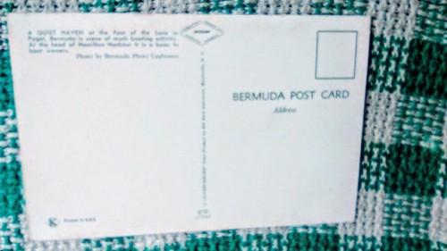 VINTAGE POST CARD A QUIET HAVEN HAMILTON HARBOUR SCENIC BERMUDA - Picture 11 of 11