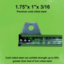 Roll Cage Seat Belt Tab 3/16-Set of (25)-3/8 inch hole-Cold Rolled Steel-Gusset