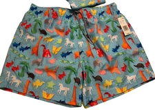Boardies Apparel Mens Sz XL Origami Animals Print Swim Board Shorts New