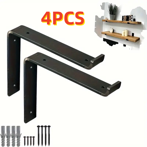 4PCS Metal Heavy Duty Shelf Brackets Scaffold Board Rustic Handmade Industrial - Picture 9 of 9