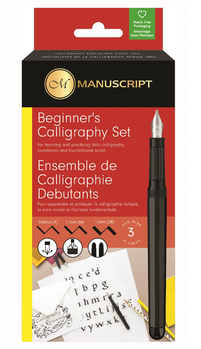 ONLINE Air 10034 Set Calligrafia In Scatola Cuore - Penna Stilografica Con 3 Pennini (0,8/1,4/1,8 Mm), Convertitore E Calamaio Inchiostro Nero
