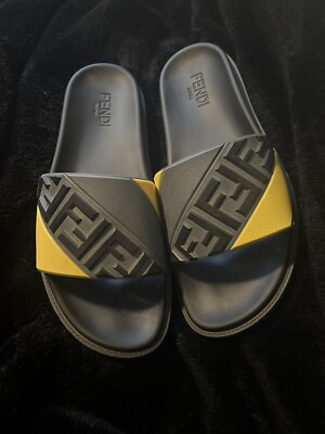 FENDI Rubber Fussbetts Men Slides Slides Rubber Black | Fendi main image 3