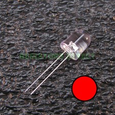 5pcs Round 10mm Red LED Clear Lens 8000 MCD Ham Radio USA Seller 5x Z14