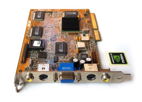 ASUS AGP V3000 Nvidia Riva 128 2x AGP 4MB video card Retrogaming - Picture 2 of 3