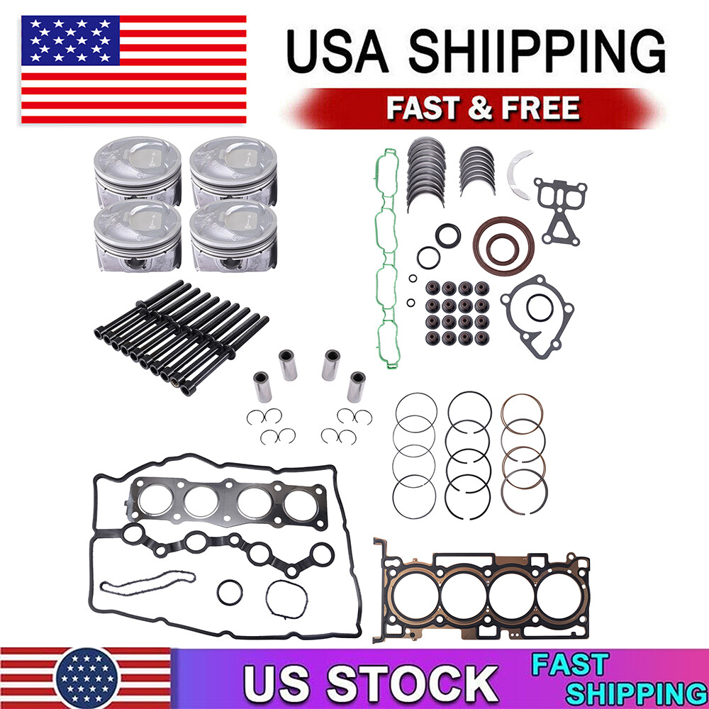 Hyundai Kia G4KJ 2.4L Engine Rebuild Kit with Pistons and Gaskets  