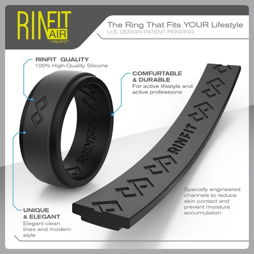 Silicone Wedding Rings| Wedding Band for Men & Women- 2 Rings pack by RINFIT - Picture 9 of 17