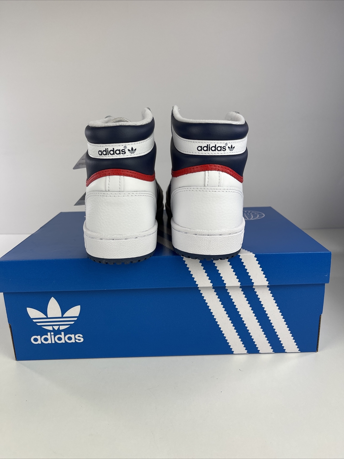 Adidas TOP TEN RB Men's Originals Basketball Shoes White/Navy/Red NWT 
