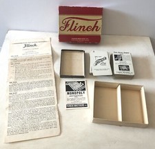 Vintage 1938 Card Game Parker Brothers Flinch Complete Booklet Box Salem Mass