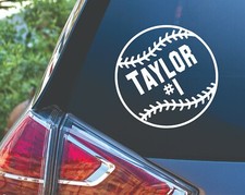 Personalized Baseball Softball Team Sports Car Truck Vinyl Decal Sticker