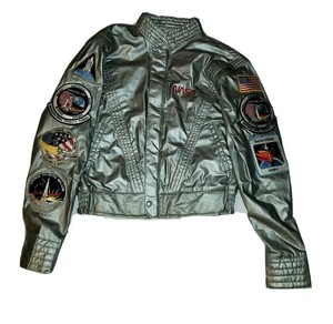 silver nasa bomber jacket