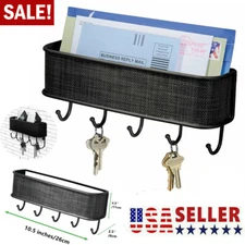 Wall Mount Key Rack Hanger Holder 5 Hook Chain Storage Key Organizer Home Office