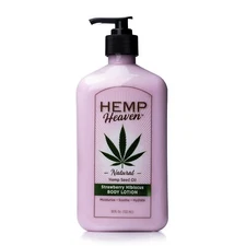 Hemp Heaven Natural Hemp Seed Oil Strawberry Hibiscus Body Lotion (18oz)