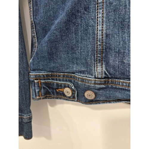Old Navy Womens Small Denim Jean Jacket W Button Front Closure & Chest Pockets - Picture 6 of 11