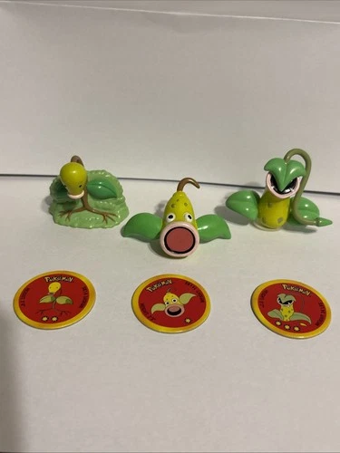 POKEMON 1999 Vintage C.G.T.S.J Tomy Figures Bellsprout, Weepinbell & Victreebell