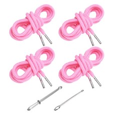 4pcs 51 Inch Replacement Drawstring Cords with Threaders Deep Pink