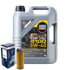 Motoröl 5W40 LIQUI MOLY Top Tec 4100 5L+BOSCH Ölfilter