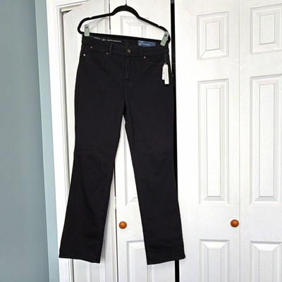 NWT Talbots Flawless High-Rise Barely Boot Jeans Black Women's Size 10