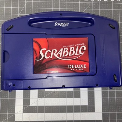 Scrabble Deluxe Edition Wheels Rotating Turntable Board Travel Case COMPLETE