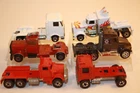 Six (6) Vintage 1970's-2000's Matchbox & Hot Wheels Semi Truck & Cabs