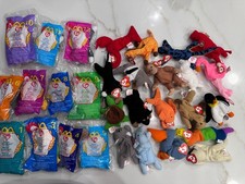 TEENIE Beanie Babies Lot of 30. McDonalds, 11 new in bag. All have tags Read