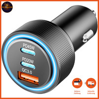 ZigarettenanzüNder Usb C Auto LadegeräT 65W 3 Port Kfz Adapter 12V Schnellladung