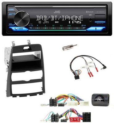 JVC Bluetooth DAB USB Lenkrad Autoradio für Hyundai Genesis 2010-2013 schwarz