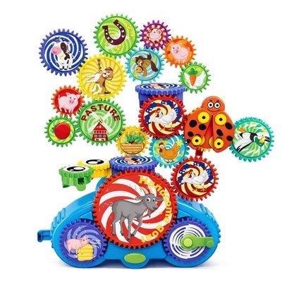 ROHSCE Motorized Gear Building Blocks Toys, Electric Farm Animal Spinning... 