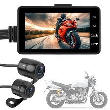 Motorrad-Dashcam mit 2,8-Zoll-HD-1080p-Dual-O...