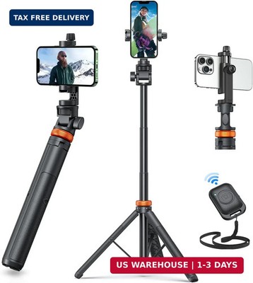 EUCOS 62'' Phone Tripod, Tripod for iPhone & Selfie Stick with Remote, Extendable