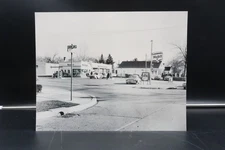 Vtg Photograph Mobil Gas Albany NY Colvin Ave & Washington Ave Americana History
