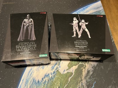 Star Wars Darth Vader Cloud City, Stormtrooper Two-Pack Kotobukiya Statue Lot