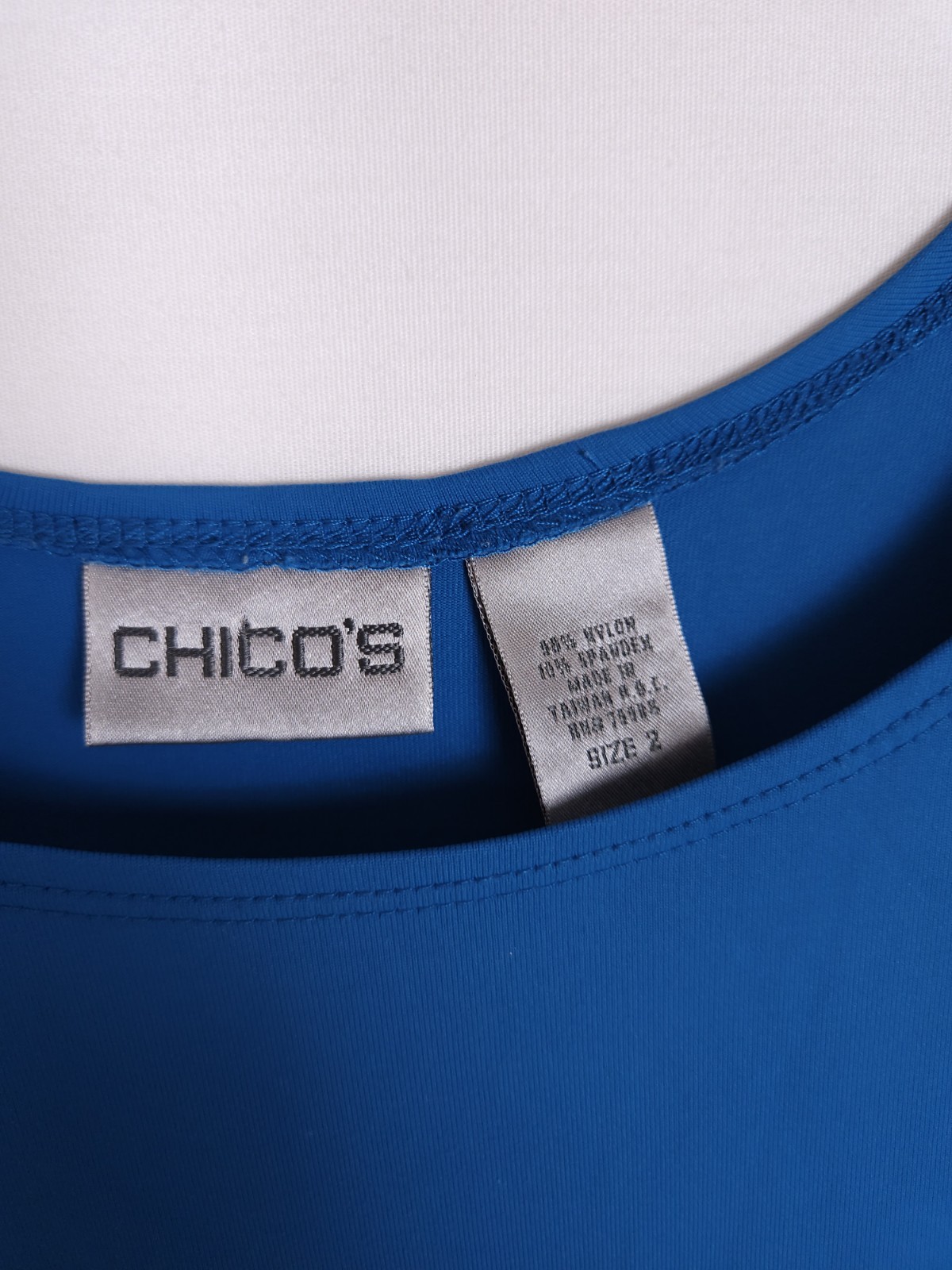 Chico's Blue Microfiber Knit Basic Sleeveless Sco… - image 2