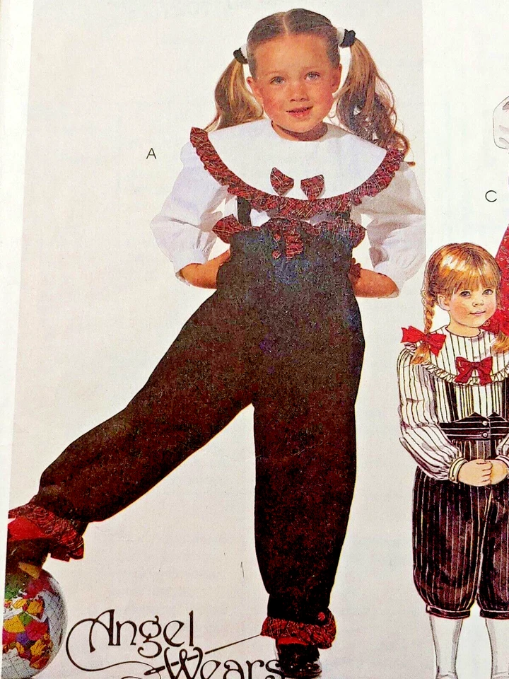 McCall's 6202 Girls' Blouse Pants Skirt Suspenders size 3 ©1992 New Uncut - Image 2 of 4