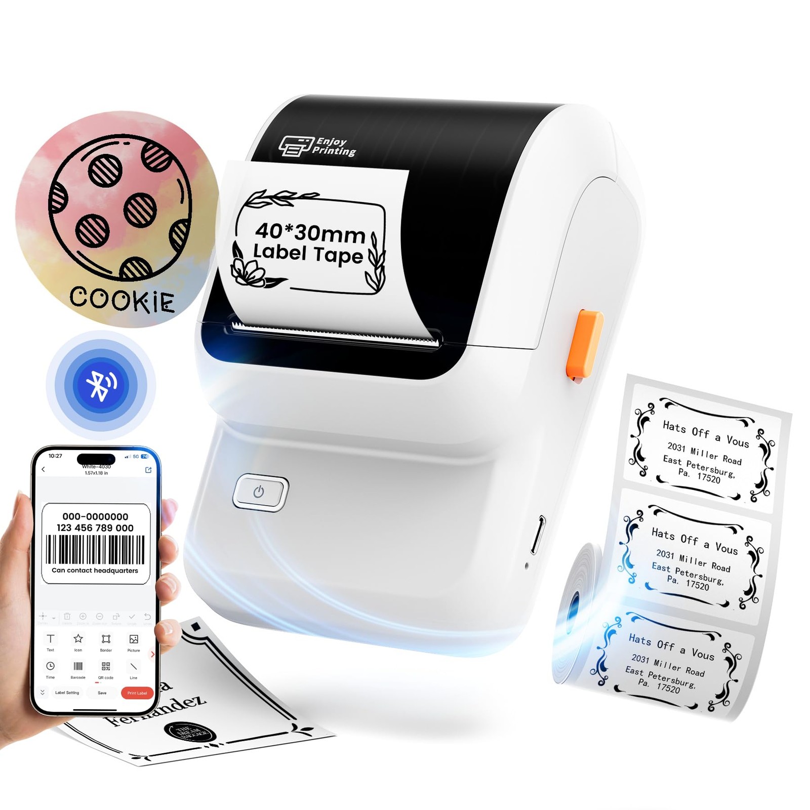 Label Maker Machine with Tapes-Address Label Maker,Thermal Label Maker with 1...-image