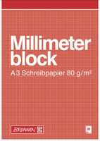Brunnen Millimeterblock Millimeterpapier (A3, 80G/M², 20 Blatt) Schreibpapi ...