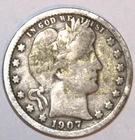 1907-O Barber Quarter - Very Good - #8572D FREE SHIPPING